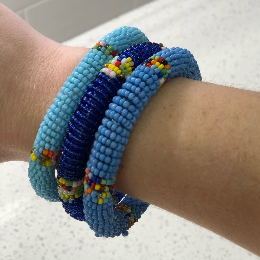 Set of 3 Mexicana Beaded Bangles